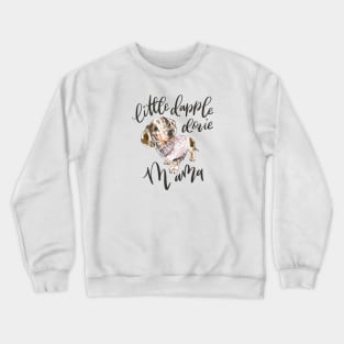 Little Dapple Doxie Mama, Chocolate in Pink Crewneck Sweatshirt